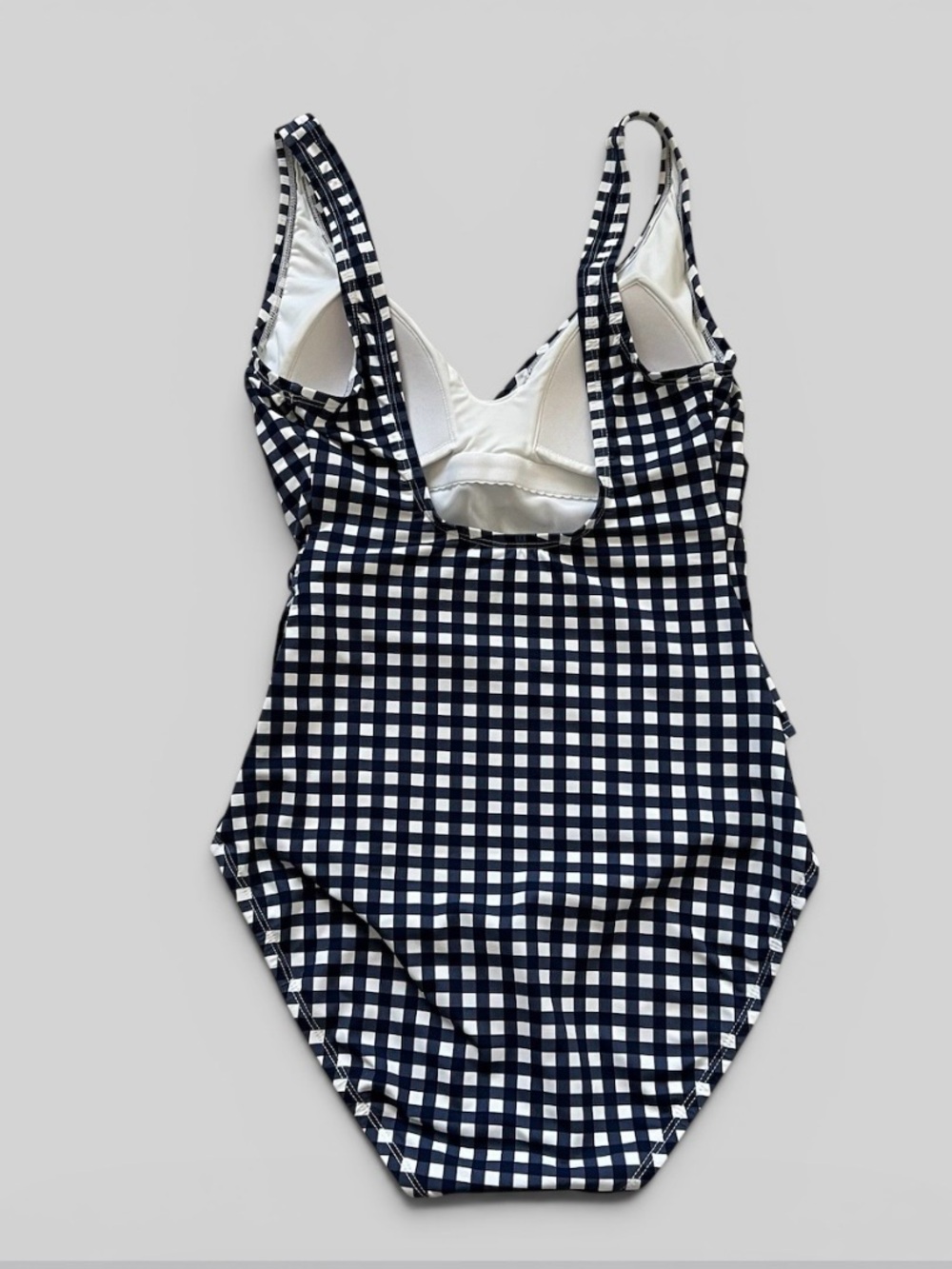 Tommy Bahama Gingham Wrap One-Piece Swimsuit Navy UPF 50 Tummy Control 6 NWT - Picture 10 of 16